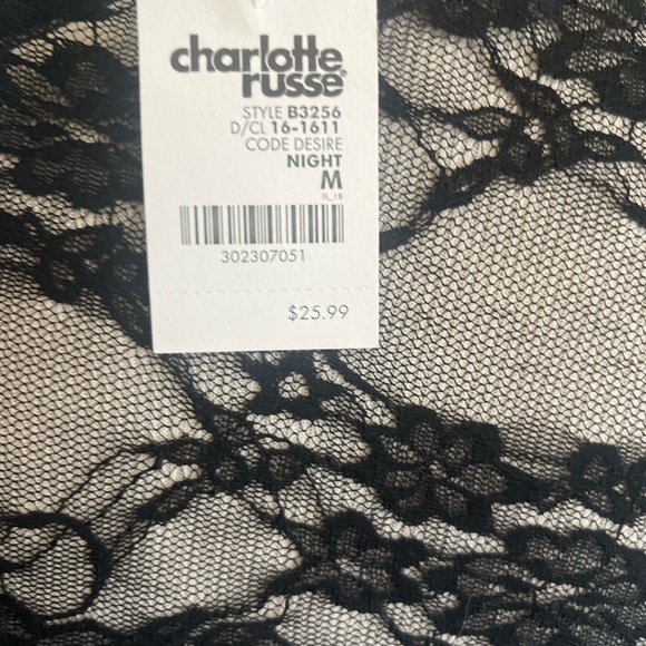 Black Lace body suit nwt n red lace shirt nwt 2 piece - Picture 6 of 10